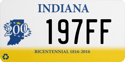 IN license plate 197FF