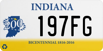 IN license plate 197FG