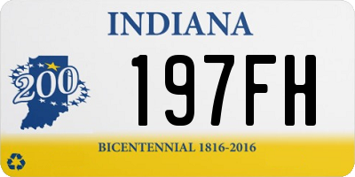 IN license plate 197FH