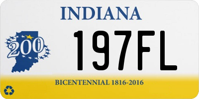 IN license plate 197FL