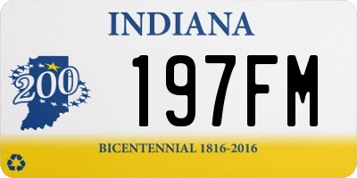 IN license plate 197FM