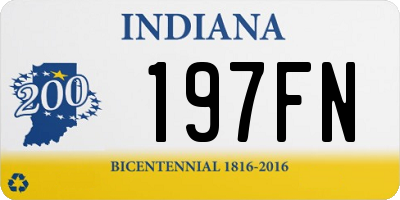 IN license plate 197FN