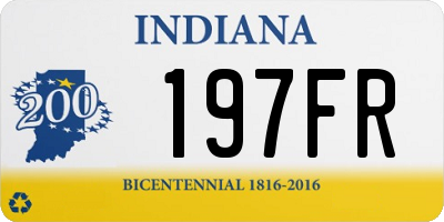 IN license plate 197FR