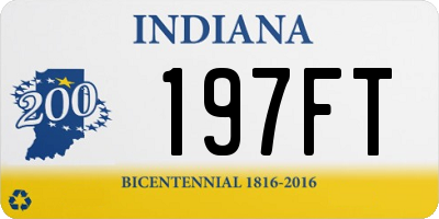 IN license plate 197FT