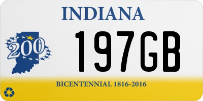 IN license plate 197GB