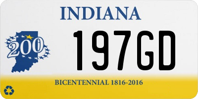 IN license plate 197GD