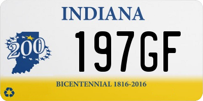 IN license plate 197GF