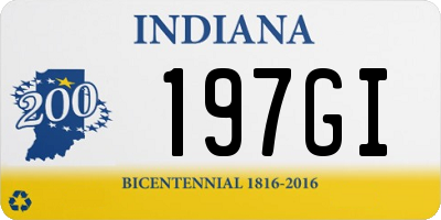 IN license plate 197GI