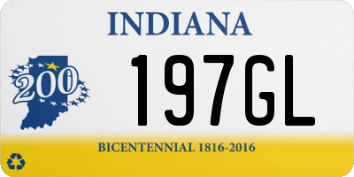 IN license plate 197GL