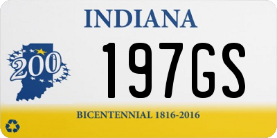 IN license plate 197GS