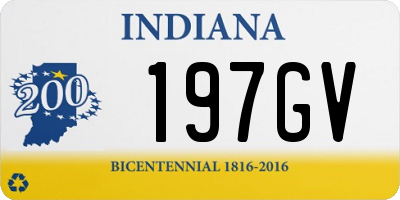 IN license plate 197GV