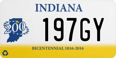 IN license plate 197GY