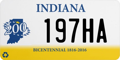 IN license plate 197HA