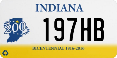 IN license plate 197HB