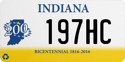 IN license plate 197HC