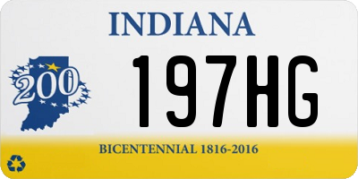 IN license plate 197HG