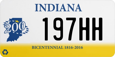 IN license plate 197HH