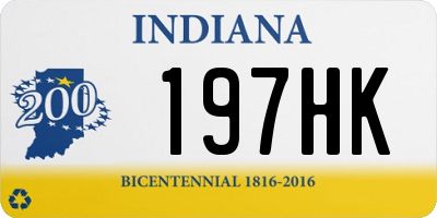 IN license plate 197HK