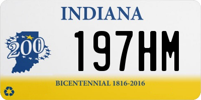 IN license plate 197HM