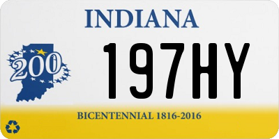 IN license plate 197HY