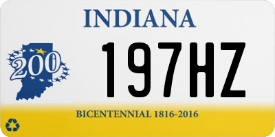 IN license plate 197HZ