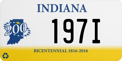 IN license plate 197I