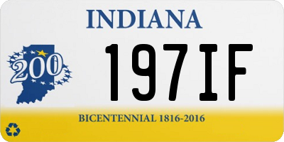 IN license plate 197IF