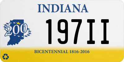 IN license plate 197II