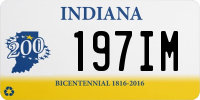 IN license plate 197IM