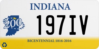 IN license plate 197IV