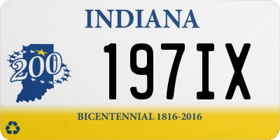 IN license plate 197IX