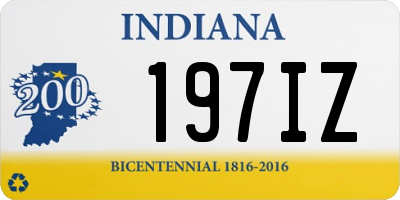 IN license plate 197IZ