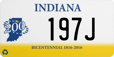 IN license plate 197J