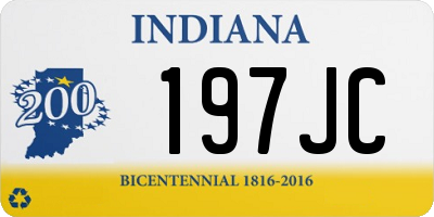IN license plate 197JC