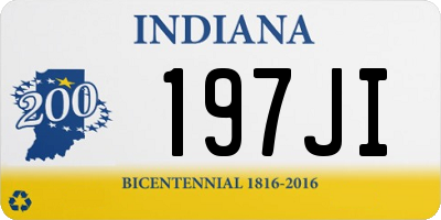 IN license plate 197JI