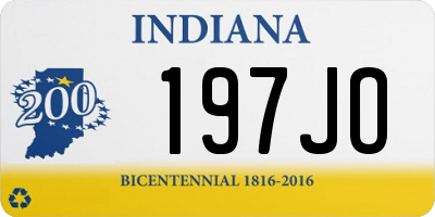 IN license plate 197JO