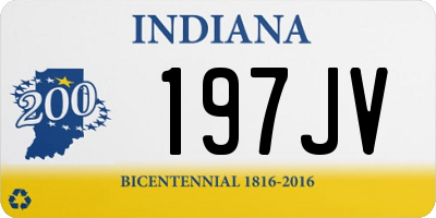 IN license plate 197JV