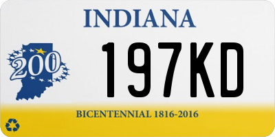 IN license plate 197KD