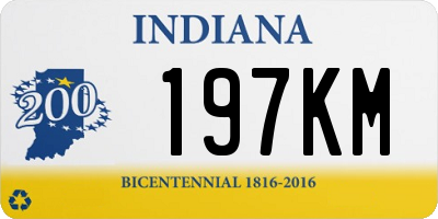 IN license plate 197KM