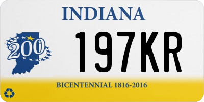 IN license plate 197KR