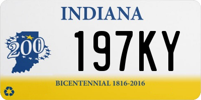 IN license plate 197KY