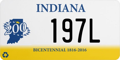 IN license plate 197L