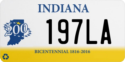 IN license plate 197LA