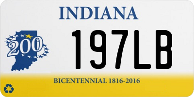 IN license plate 197LB