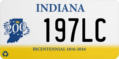 IN license plate 197LC