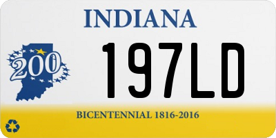 IN license plate 197LD