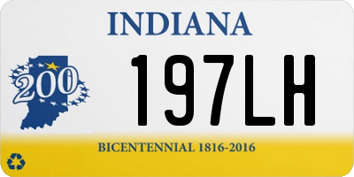 IN license plate 197LH