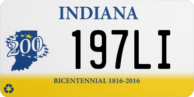 IN license plate 197LI