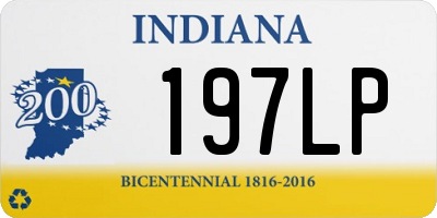 IN license plate 197LP