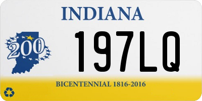 IN license plate 197LQ